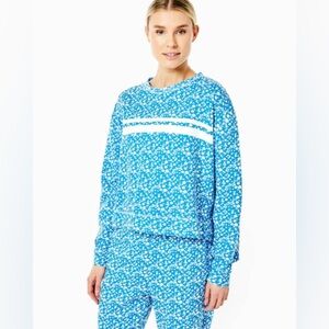 Addison Bay Blue and White Crew Neck Sweater